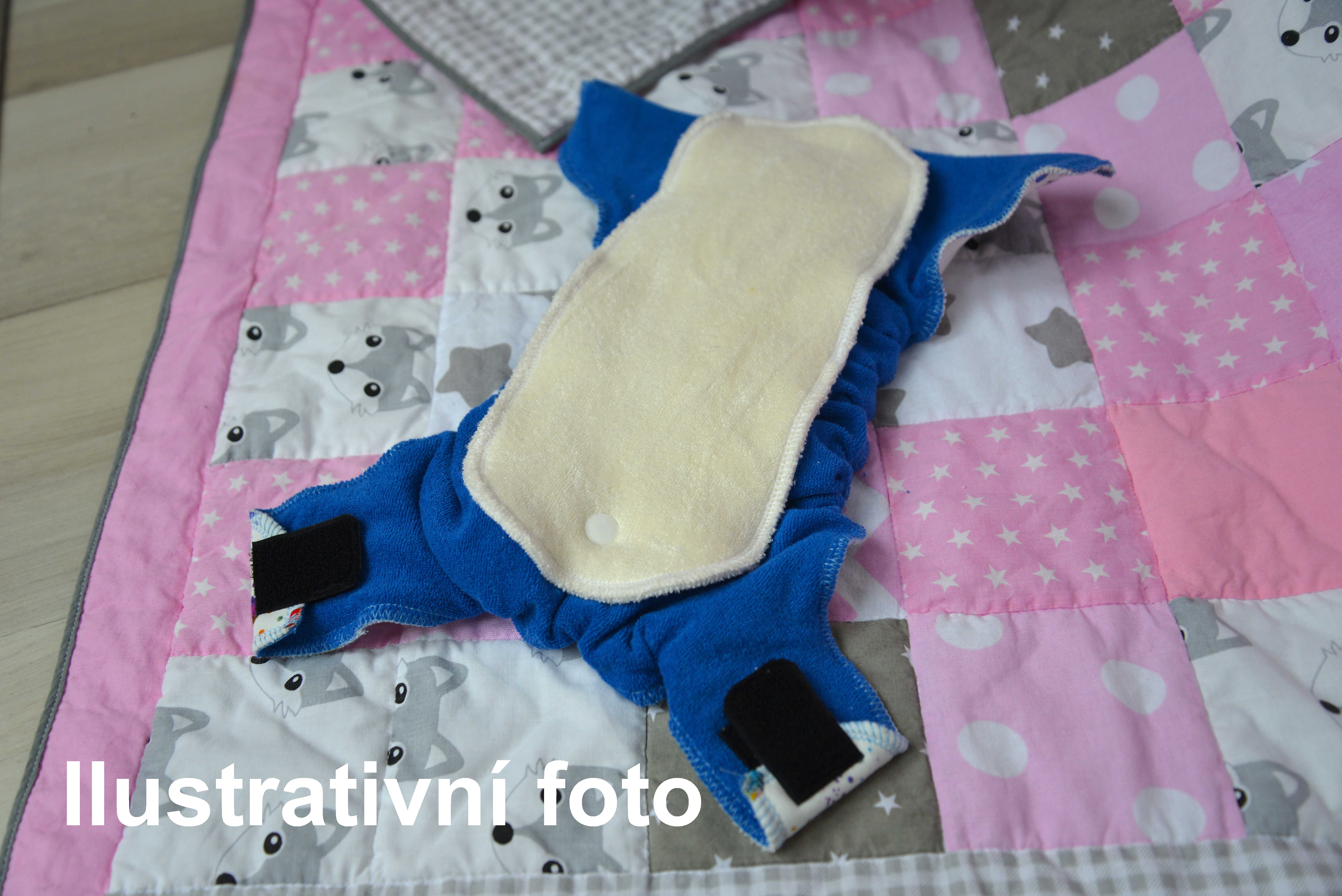 Kalhotková plena BAREVNÉ FROTÉ Little Lil na SZ - Rybičky