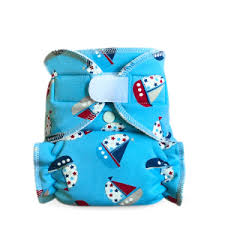 Kalhotová plena Bambi Roxy na suchý zip - Ship on light blue