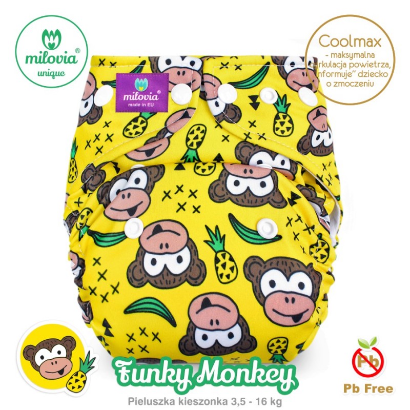 Kapsová plena Milovia coolmax Funky Monkey