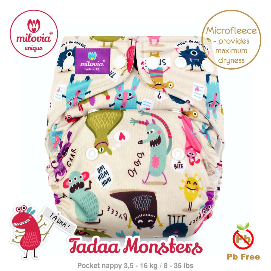 Kapsová plena Milovia fleece Tadaa Monsters