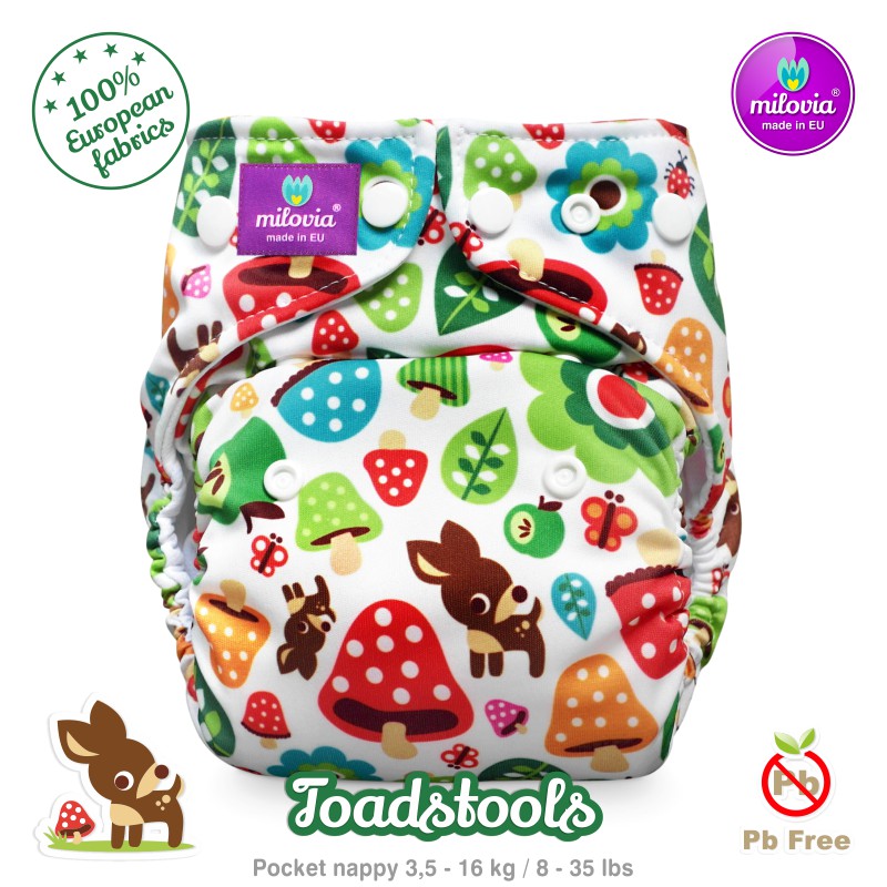 Kapsová plena Milovia fleece Toadstools