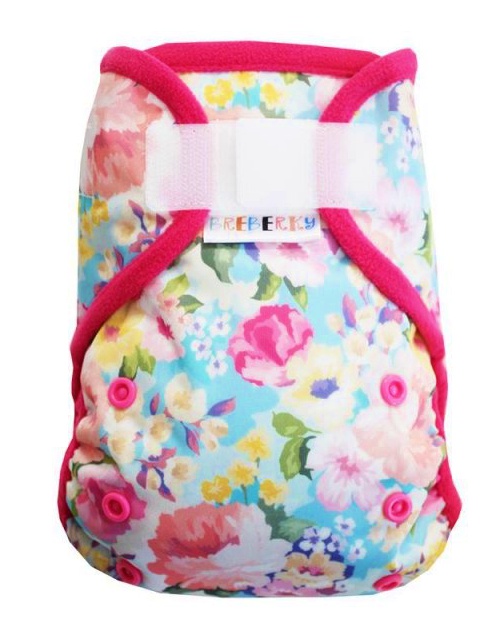 Svrchní PUL kalhotky Mini Breberky na sz (PUL KLASIK, flees, křidélka) - Rozkvetlá zahrádka