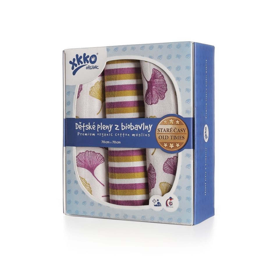 Dětské pleny z biobavlny KIKKO Organic 70x70 Staré časy - Jinan