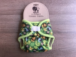 Svrchní PUL kalhotky Bambi Roxy na suchý zip - Jungle Animals and green