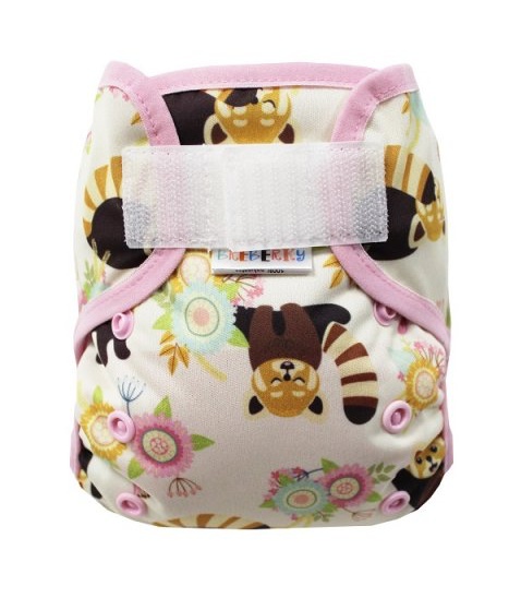 Svrchní PUL kalhotky Mini Breberky na sz 2019 (PUL KLASIK, křídélka, gumička) - Panda červená