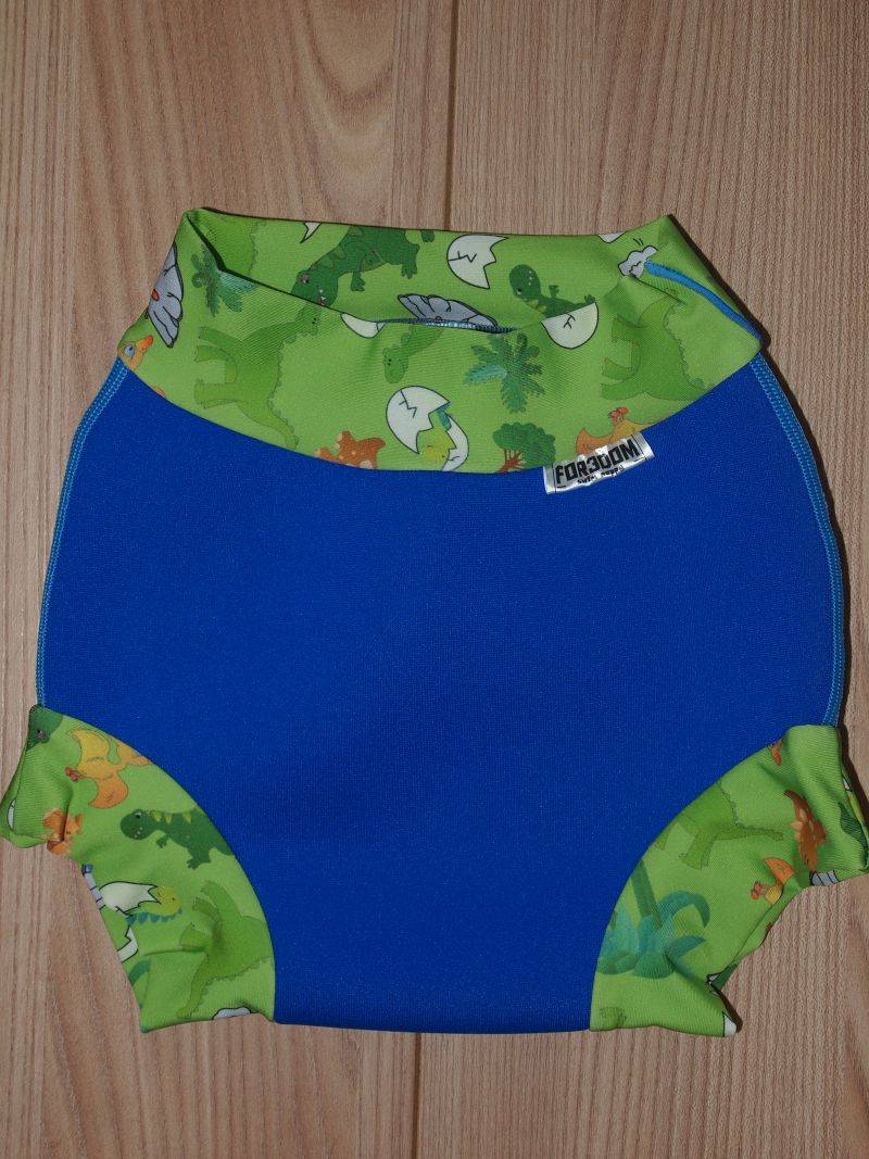 Swim nappy - dinosauři na královské modré, velikost L