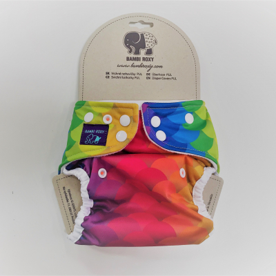 Svrchní PUL kalhotky Bambi Roxy na patenkty (nová generace) - Rainbow