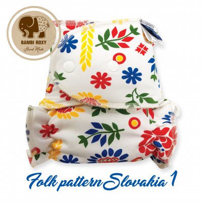 Kalhotová plena Bambi Roxy na patentky - Folk pattern Slovakia
