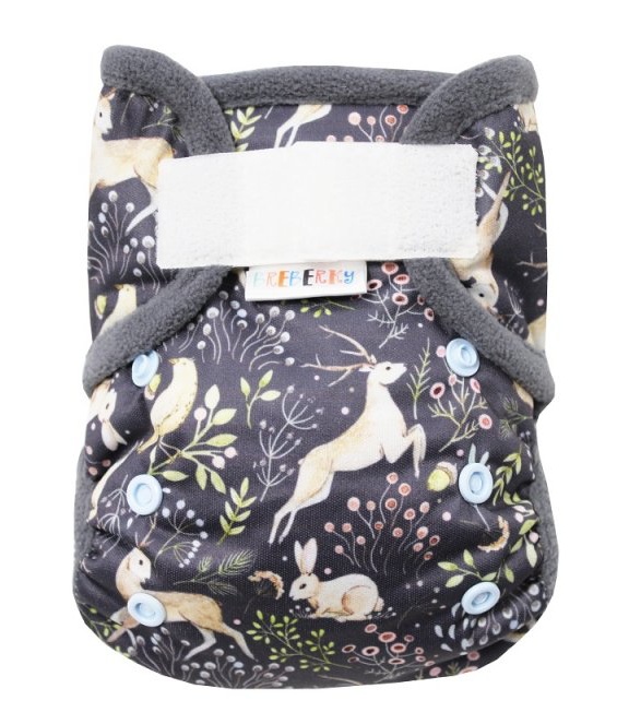 Svrchní PUL kalhotky Mini Breberky na sz (PUL klasický, flees, bez křidélek) - Skotačení v lese
