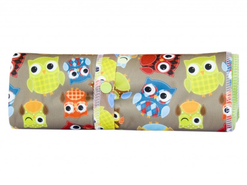 Přebalovací podložka Majab - Sovičky se světle modrou