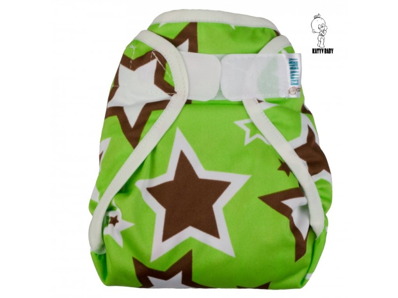 Novorozenecké svrchní PUL Katyv Baby na suchý zip - Hvězdy