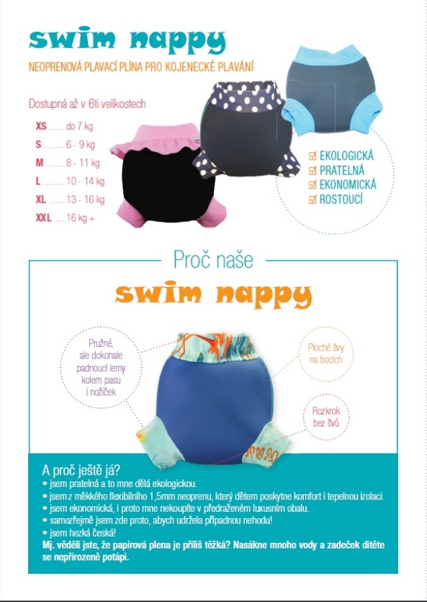 Swim nappy - puntíky na červené, velikost S