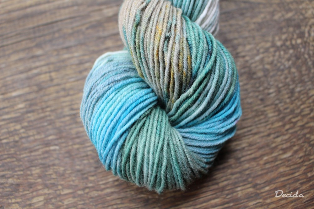 "Modrá pomíchaná" MERINO bez sw 4mm