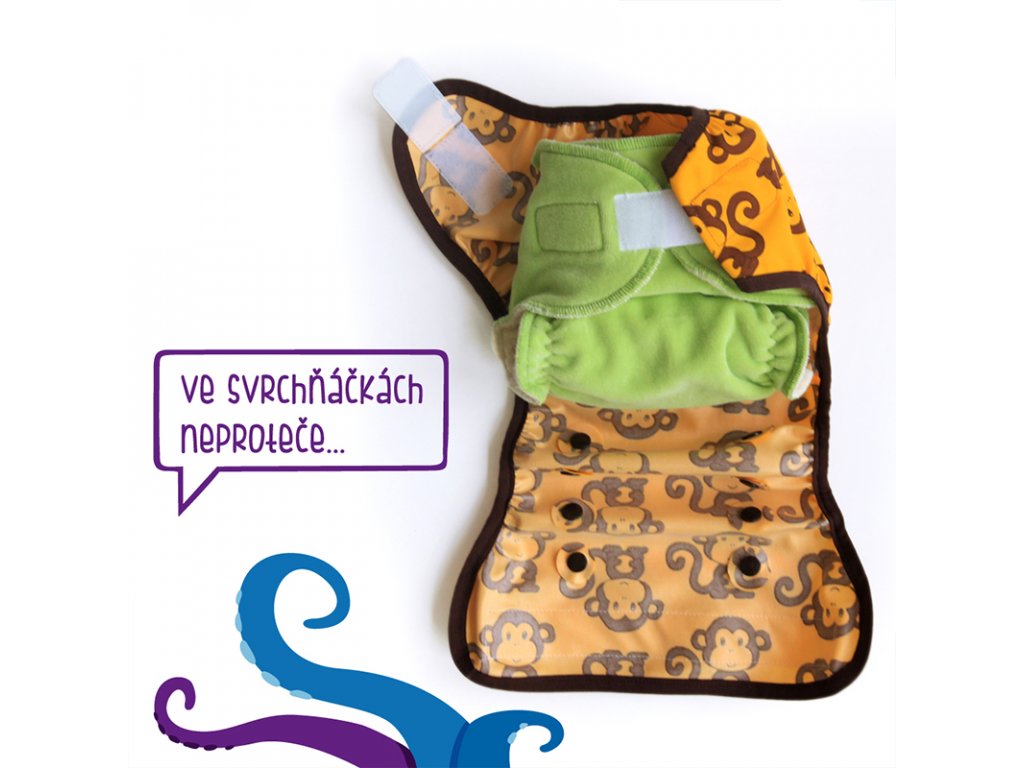 Svrchní PUL kalhotky Unuo na SZ (lemování gumička, bez křidélek, prodyšný PUL) - Souhvězdí medvěda kluk