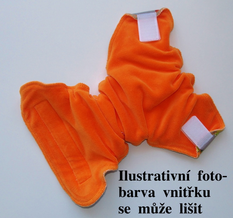 Novorozenecká kalhotová plena Majab na suchý zip - Mráčci