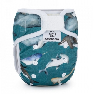 Stay dry kalhotková plenka Bamboolik na SZ - Velryby