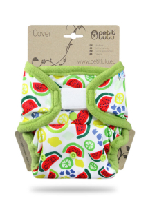 Svrchní PUL kalhotky Petit Lulu na suchý zip - Melouny