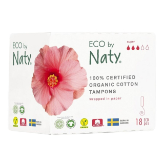 Dámské ECO tampóny Naty - super (18 ks)